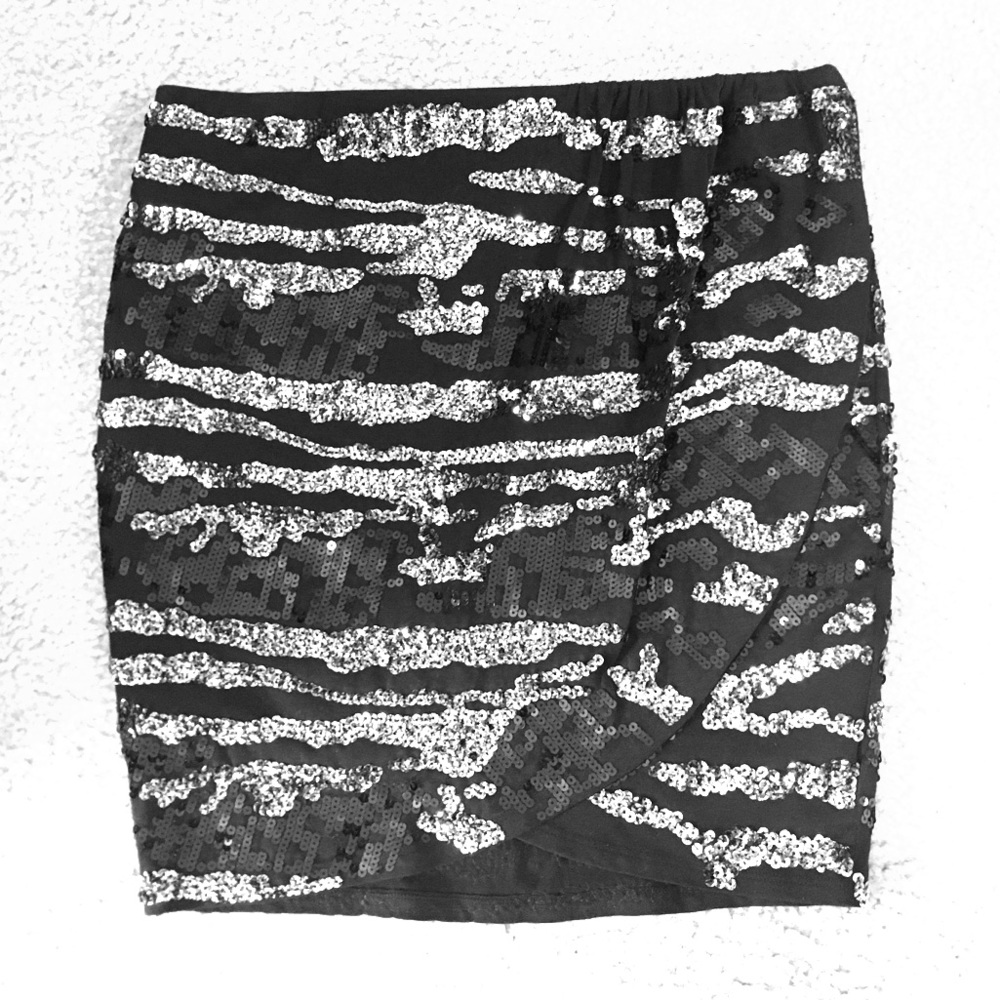 New With Tags Express Sequin Mini Skirt